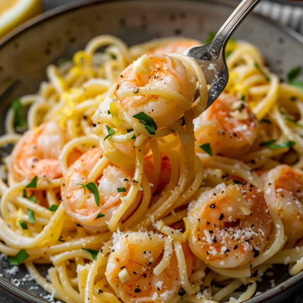 Lemon Garlic Butter Shrimp Pasta