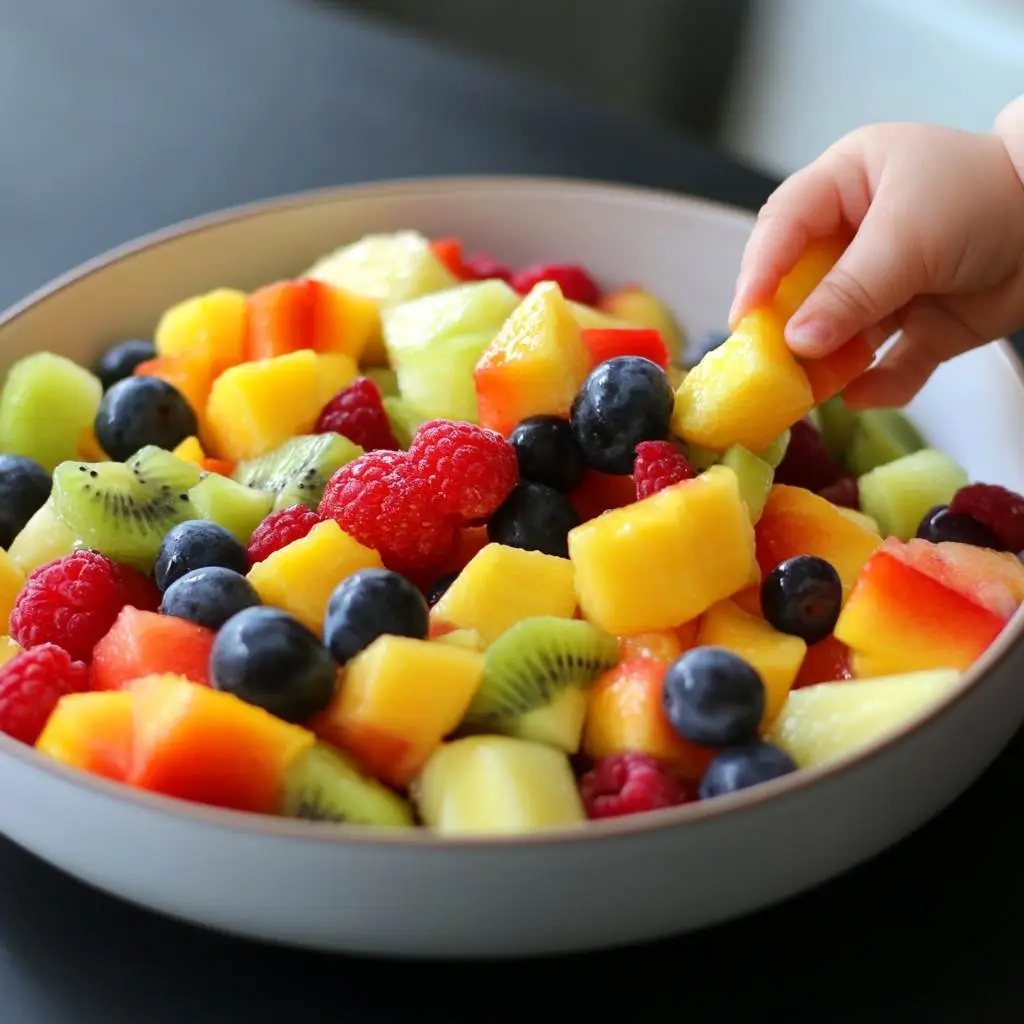 Rainbow Fruit Salad with Honey-Lime Dressing