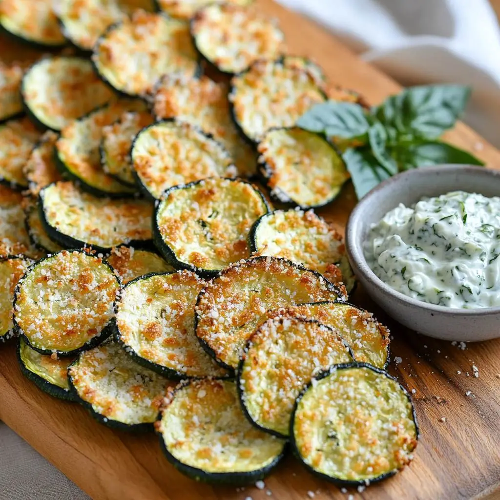 Air Fryer Parmesan Zucchini Chips