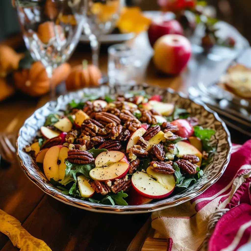 Apple & Pecan Salad with Maple Vinaigrette