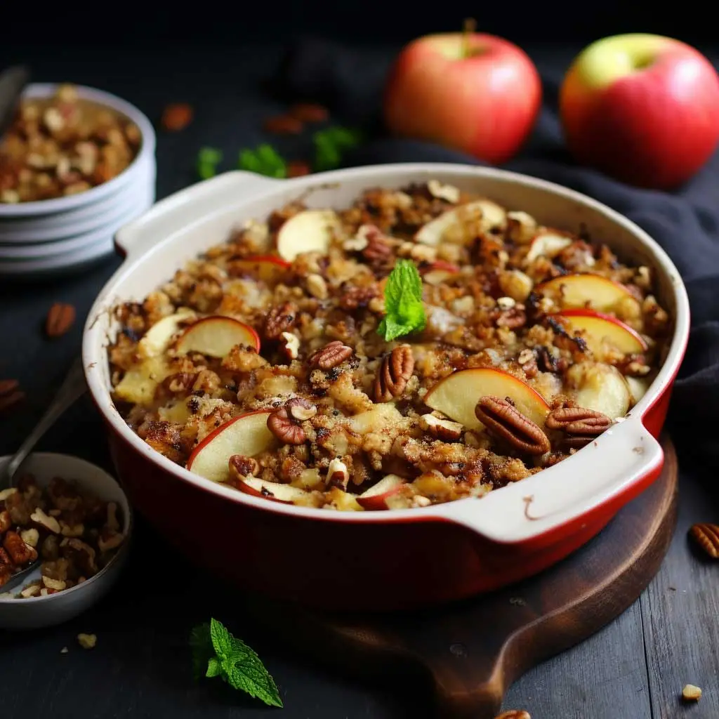 Guilt free breakfast apple quinoa bake