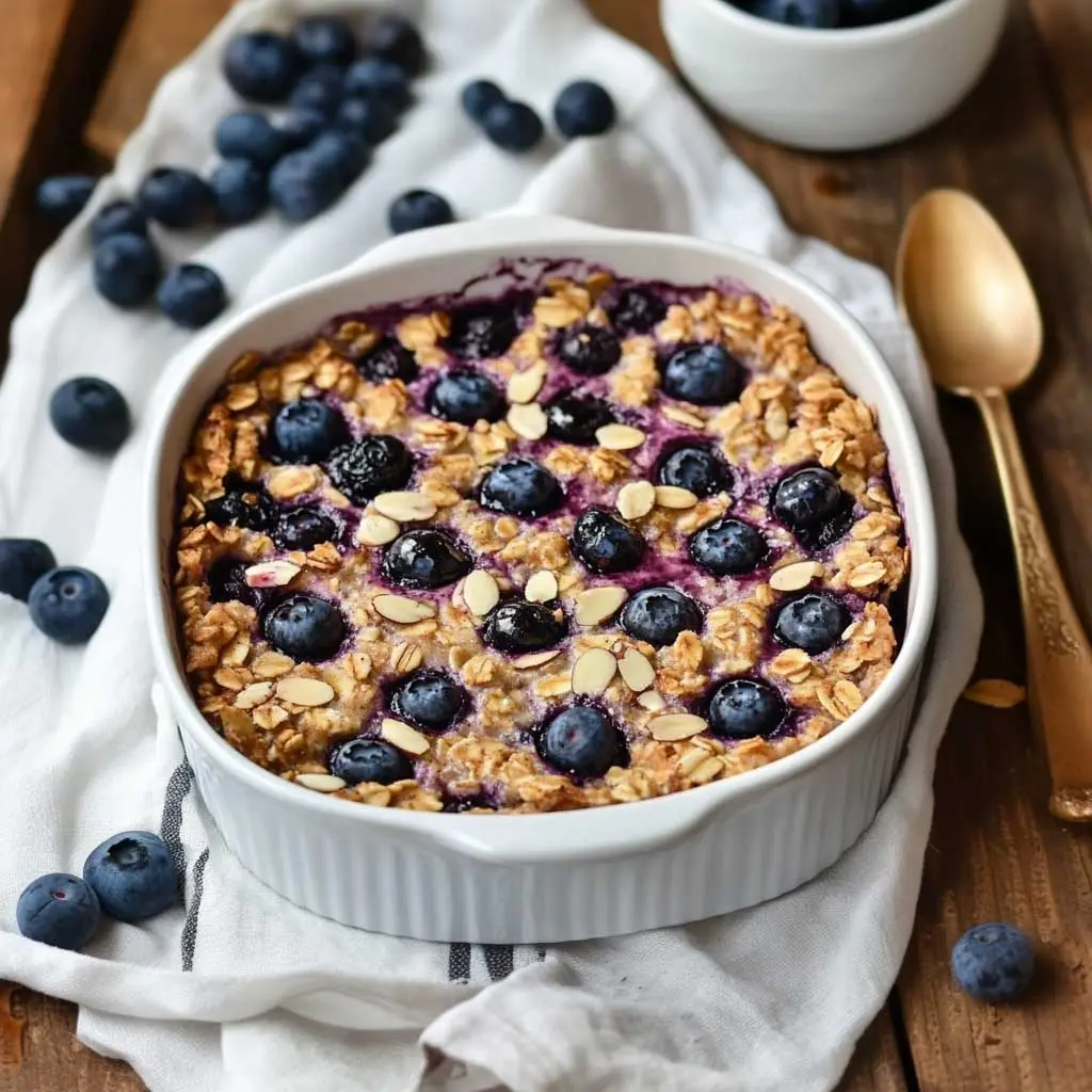 Blueberry Almond Baked Oatmeal