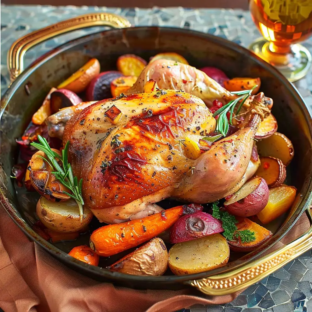 holiday chicken roast with veggies