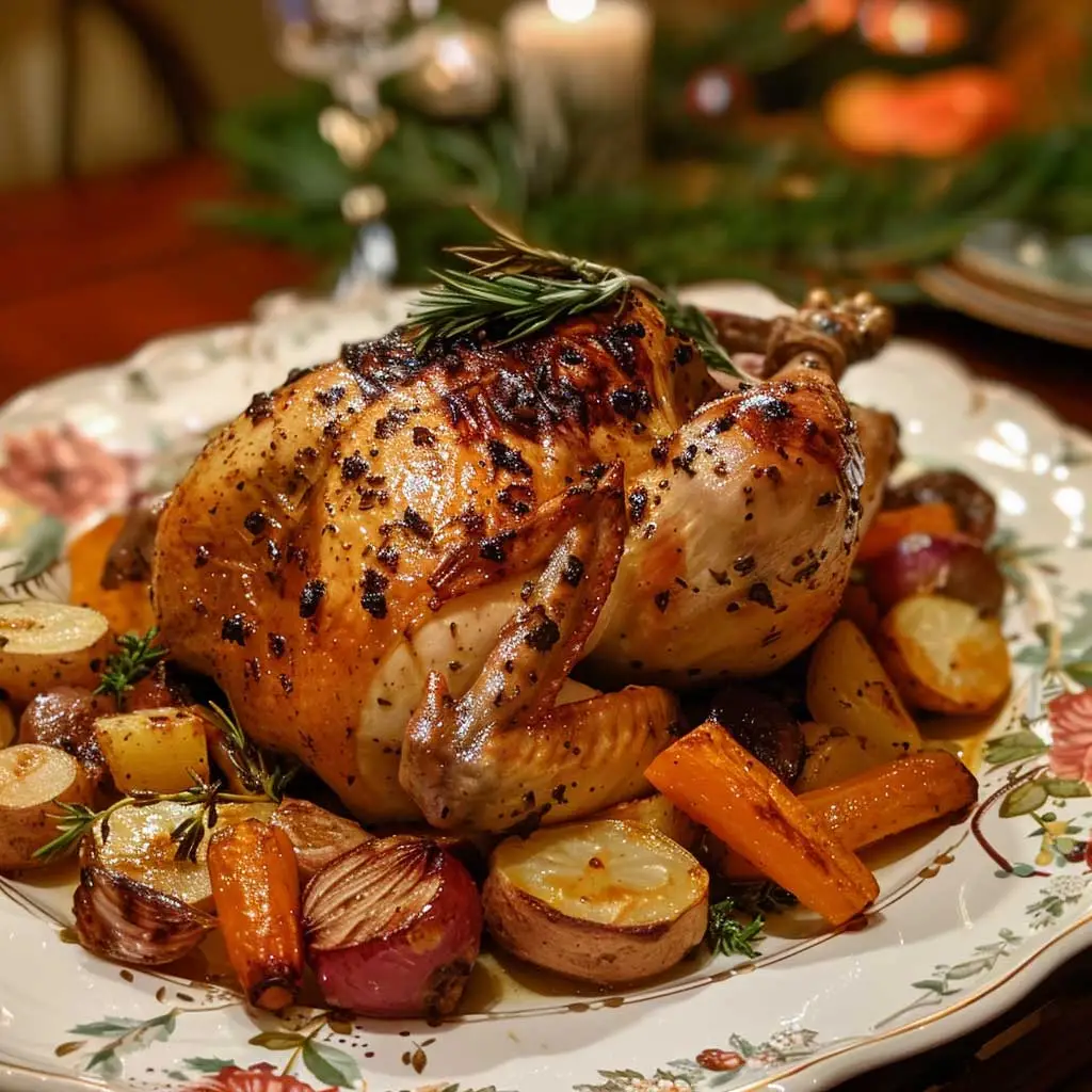 holiday chicken roast with veggies