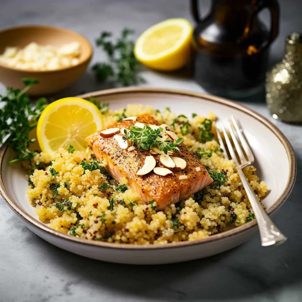 One-Pot Lemon Herb Salmon with Quinoa