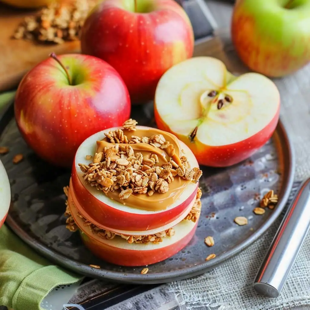 school lunch box apple sandwich