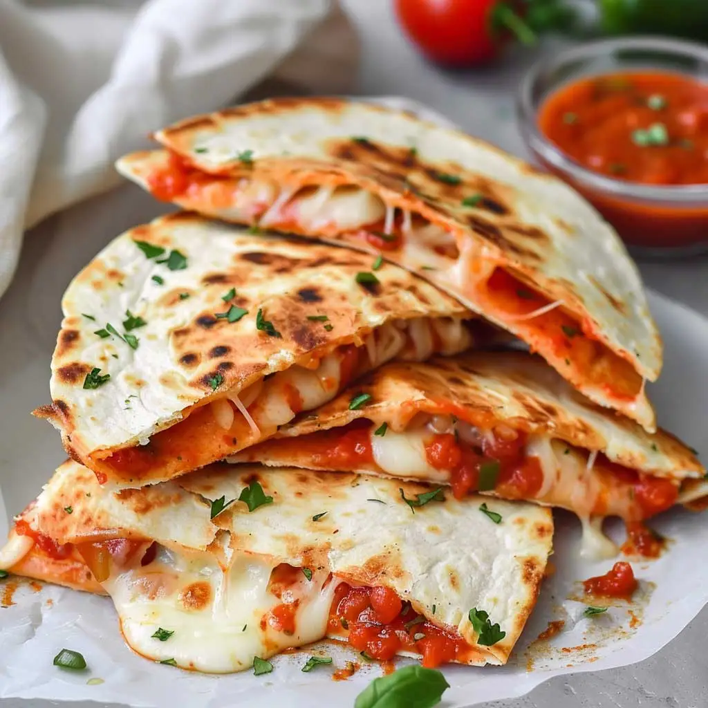 lunch box mini pizza quesadillas