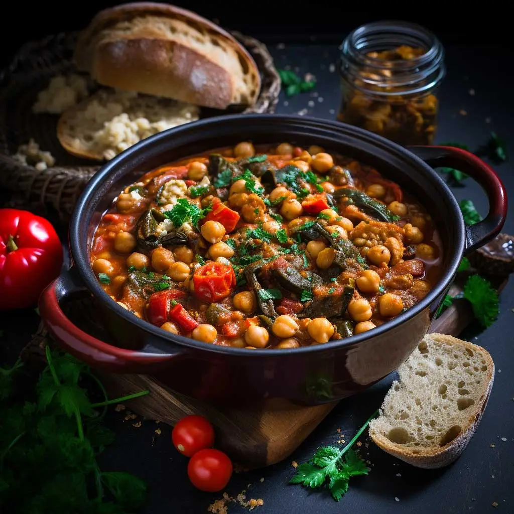 low calorie dinner Mediterranean chickpea stew