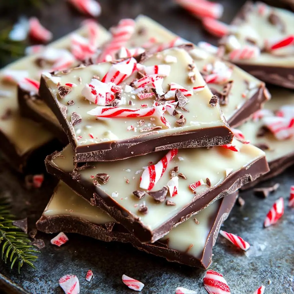 No-Bake Chocolate Peppermint Bark Recipe