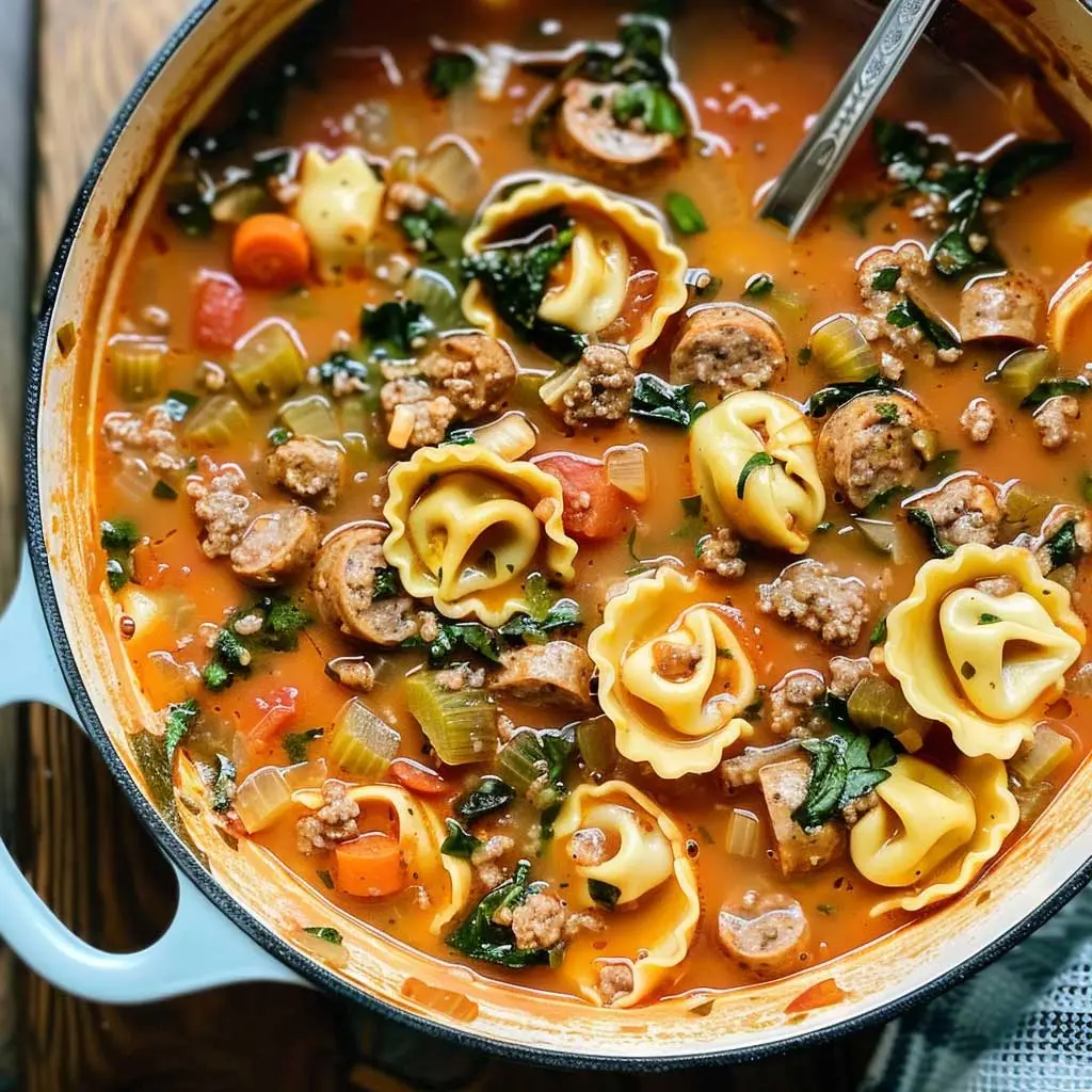 one pot italian sausage and tortellini soup