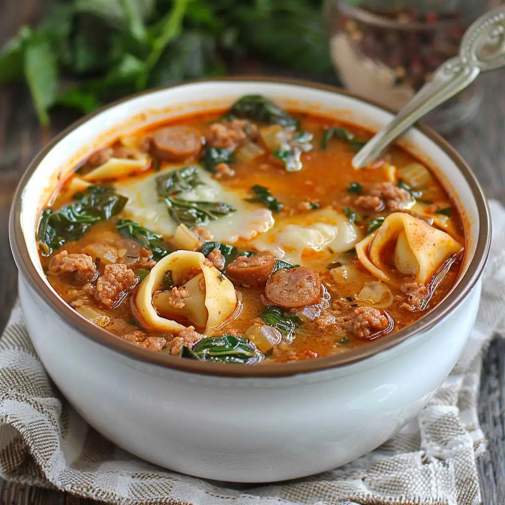 one pot italian sausage and tortellini soup