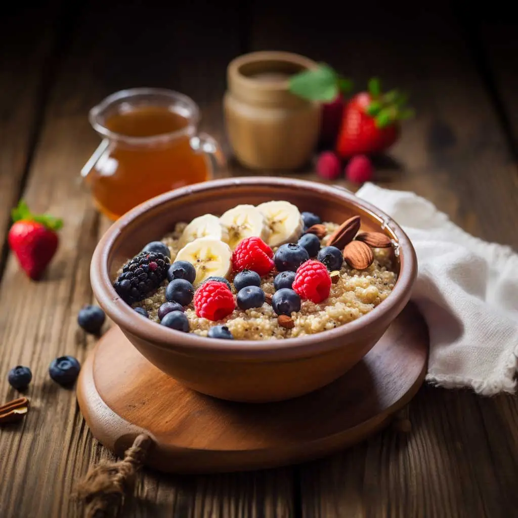 quinoa berries porridge breakfast