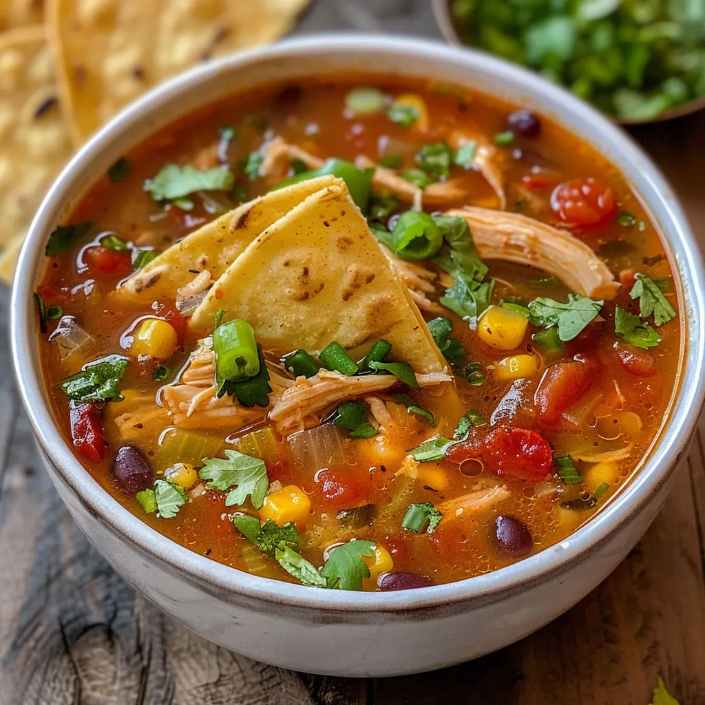 slow coooker chicken tortilla soup