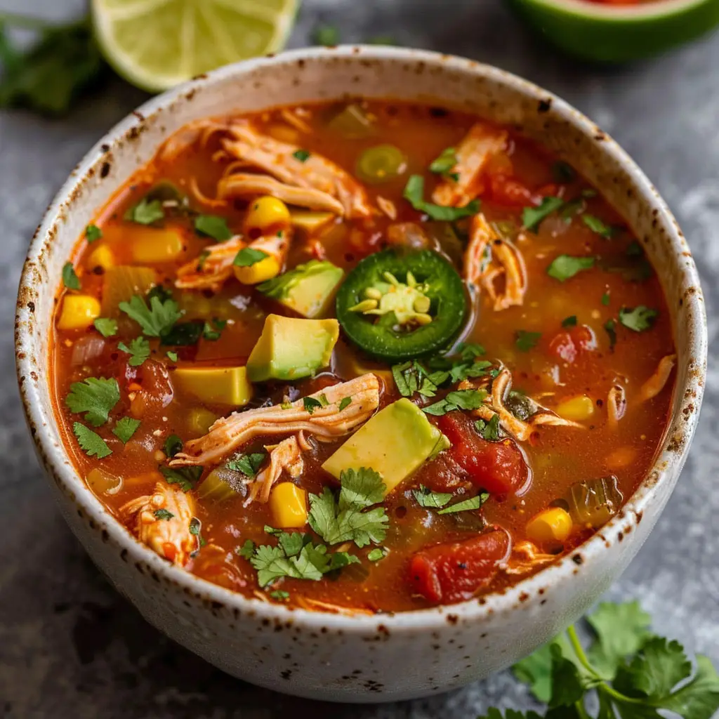 slow coooker chicken tortilla soup